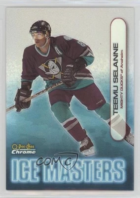 1999-00 O-Pee-Chee Chrome Ice Masters Refractor Teemu Selanne #IM20 HOF - Image 1 of 2