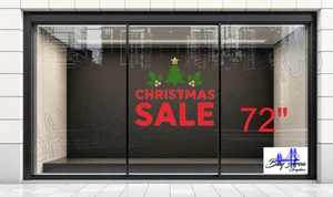 Weihnachten SALE Fensterschild Vinyl Aufkleber Oracal 651 Außen Wasserdicht Einzelhandel🎄 - Bild 1 von 23