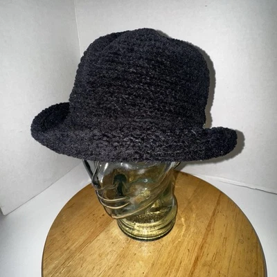 Vintage Laplein Black Boucle Cloche Hat Made in Korea 70s 80s Women’s Winter - Image 1 of 4