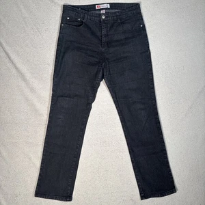 Cos Jeans Women’s Size 14 Black Straight Leg Pocket Embroidery Black Denim Y2K - Picture 1 of 13