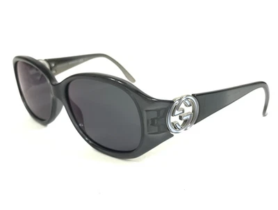 Gafas de sol Gucci GG3140/S UNDJJ pulidas negras grises monturas ovaladas con lentes grises Foto 1 de 4