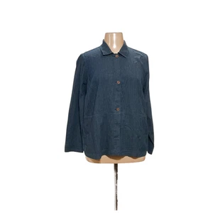 J.JILL Blue Cotton XL Women's Basic Jacket - Picture 1 of 4