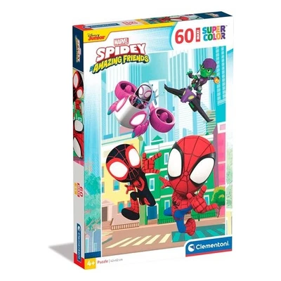 Clementoni Puzzle 60 pz Maxi Super Color 4-6a (42x62cm) MARVEL SPIDEY & AMAZING - Immagine 1 di 4