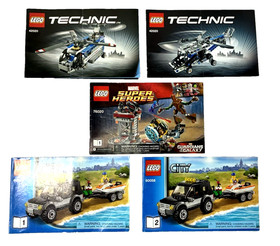 LEGO Technic, Super Heroes, and City Instructions Booklets Manuals  Lot of 5