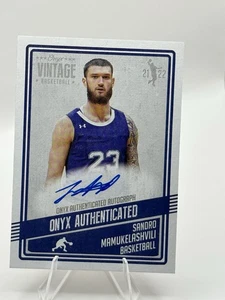 2021-22 Onyx Vintage Sandro Mamukelashvili Blue Signatures Rookie RC Auto #VASM - Bild 1 von 10
