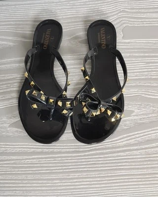 Zapatillas VALENTINO Garavani Rockstud PVC Playa Jalea Talla 8 (EE. UU.) Usadas  Foto 1 de 4