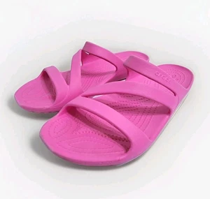Crocs Kadee II Damen 10 Riemchen Slipper Sandalen Electric Pink Strand Pool - Bild 1 von 9