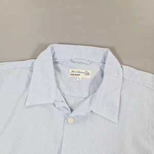 Merz B Schwanen Mens Shirt Blue XL Size 7 Stripped Spread Collar Summer Cotton - Picture 1 of 7