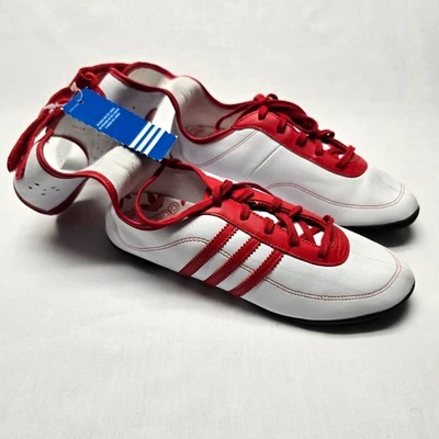 Zapatos de Ballet Adidas Mary Jane Hi De Colección 4.5 Blanco Rojo Originales Trifolio 538870 Foto 1 de 4