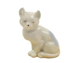 Vintage Japan Porzellan sitzende Katze, Figur, blau und weiß 2,5" - Bild 1 von 8