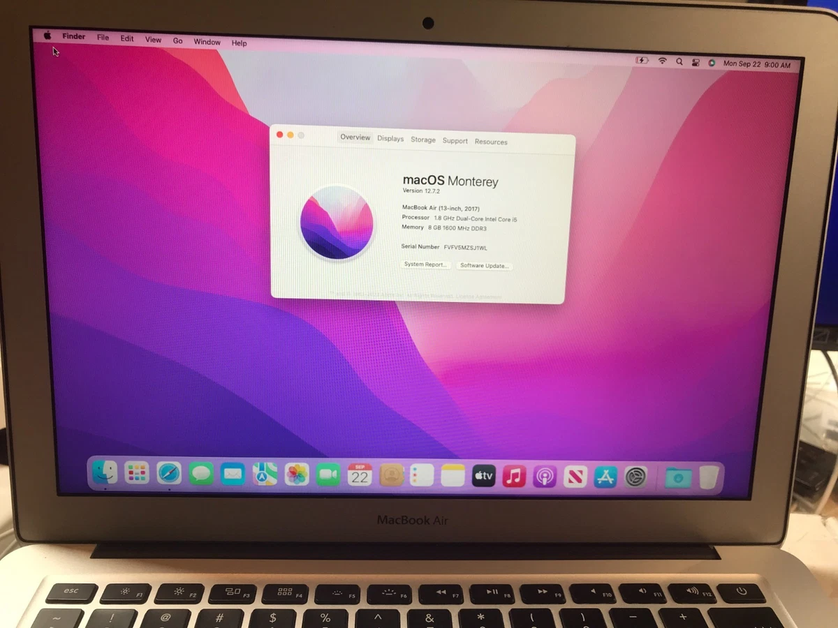 Apple MacBook Air 256GB Hard Drive 8GB Intel Core i5 5th Gen