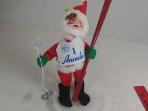 Annalee Skiing Santa Claus w/ Skis Vintage christmas Doll 1993 11" - Picture 1 of 10