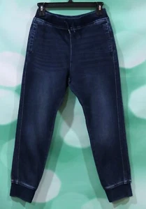 Abercrombie Kids Boys Size 13-14 Elastic And Tie Waistband Blue Denim Jogger - Picture 1 of 3