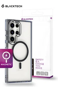 Samsung A25 A15 Case Magnetic Shockproof Thick Cover Shield with Stand Blacktech - Picture 1 of 14