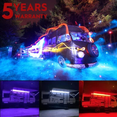 16.4FT LED Awning Strip Light Exterior Camping RV Caravan Boat Roof Wall Lamp 5M - Image 1 of 4
