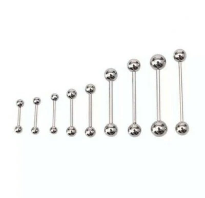 PIERCING BILANCINO BARBELL IN ACCIAIO CHIRURGICO 6/ 12/ 20 mm PERSONALIZZABILE - Immagine 1 di 4