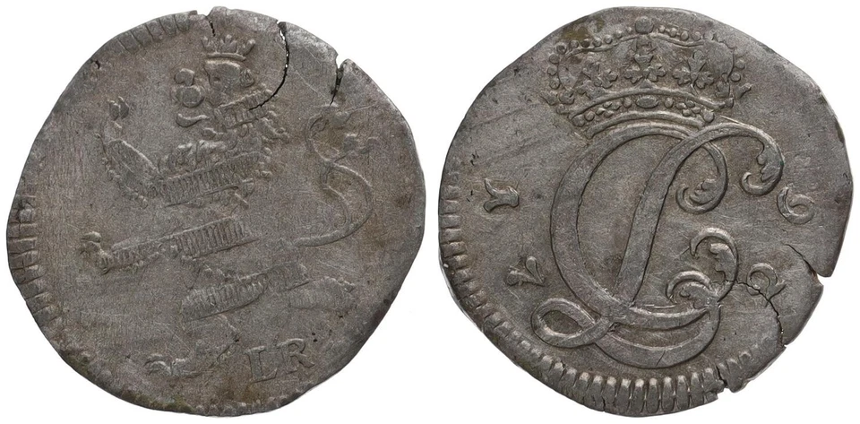 Old German States - Hesse-Kassel 1 Albus 1726 - Silver, 1.5g, Ø 19mm Km#383 - Image 1 of 1