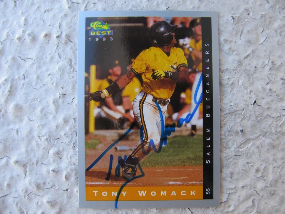 Pirates Tony Womack Signed Autographed 1993 Best Salem Buccaneers Mint - Image 1 of 1