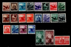 REPUBBLICA 1945/46 - SERIE DEMOCRATICA 23 VALORI NUOVI SENZA LINGUELLA - Foto 1 di 5