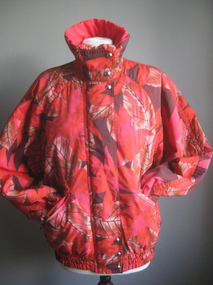 BELFE Vintage RETRO SKI JACKET pink peach 10 12 14 80s 90s puffer Y2K autumn - Image 1 of 4