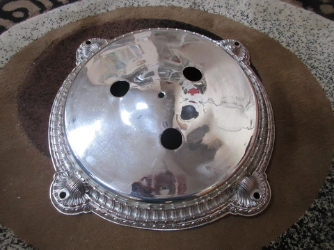 Antique Art Nouveau Flush Mount Ceiling Light Fixture 17" **Polished Restored** Cover