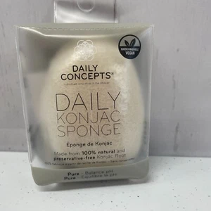 Daily Concepts Daily Konjac Sponge Pure Balance pH 100% Natural Vegan Reusable - Picture 1 of 6