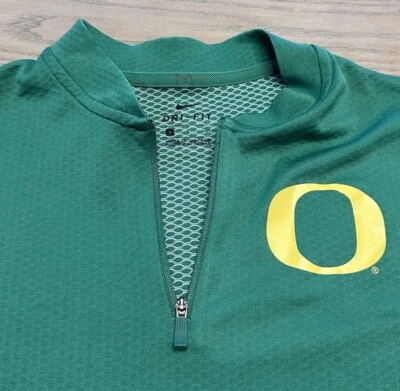 Женские кроссовки Nike Blade Dri-Fit Polo 1/4 на молнии с коротким рукавом Oregon Ducks PAC 12 NCAA - Изображение 1 из 4