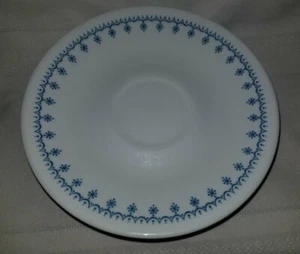 Vintage CORELLE Livingware Blue Snowflake Saucers Lot of 8 - Picture 1 of 3