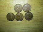 WHEAT PENNIES  LOT OF 5  SEMI KEY DATE FOR YOUR COLLECTION.