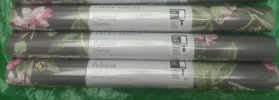 Laura Ashley Wallpaper Adeline Graphite Wallpaper -3 rolls-  batch W103213-A/1 - Image 1 of 3