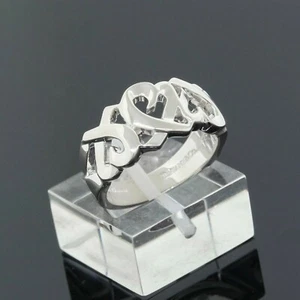 Tiffany & Co. Paloma Picasso 925 Sterling Silver 3 Loving Heart Ring Size 5.25 - Imagen 1 de 5