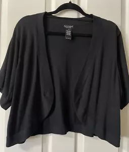 BAY STUDIO""Kleider plus"" schöne kurzärmelige weiche 100 % Baumwolle offene Strickjacke 2X - Bild 1 von 7