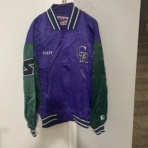 Seltene Vintage Starter '98 All Star Game Colorado Rockies Staff Satinjacke 2XL - Bild 1 von 7