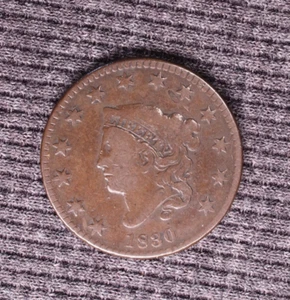 1830 Krönchen Matronenkopf großer Cent 1c. Cc1 - Bild 1 von 2