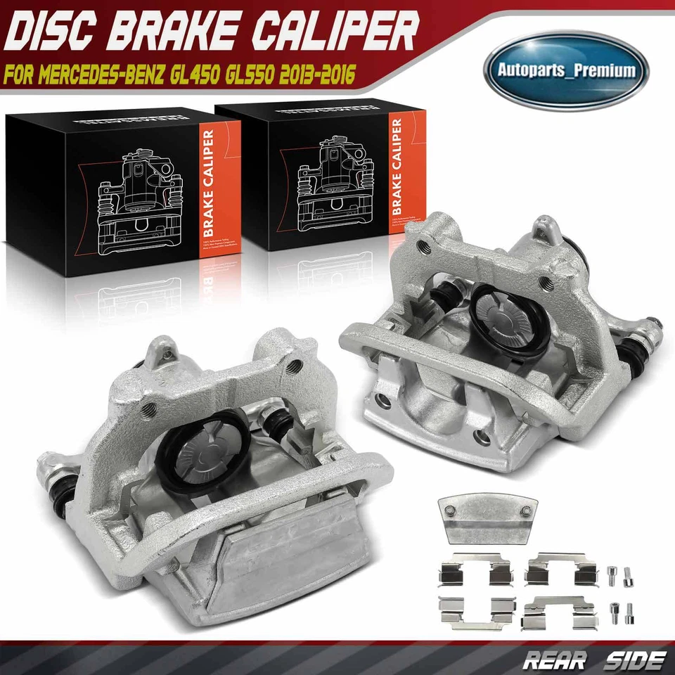 2x Rear Side Brake Caliper w/ Bracket for Mercedes-Benz GL450 GL550 GLS550 ML350 - Image 1 of 4