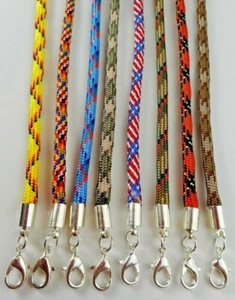 Braided Choker Necklaces Bracelets Anklets Silver Lobster Clasp Paracord 4mm USA - Picture 1 of 18