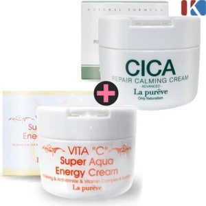 LA PUREVE Vita C Super Aqua Energy Cream 100ml + Cica Repair Calming Cream 100ml - Bild 1 von 12