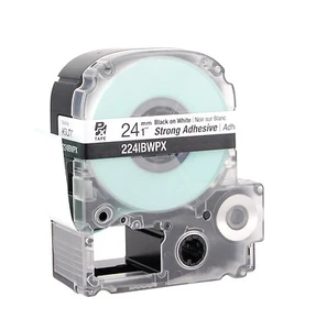 K-Sun 224IBW Negro sobre blanco Cinta "INDUSTRIAL" 1" KSun 24mm 224IBWPX - Imagen 1 de 2