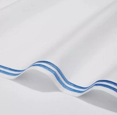 Par de fundas de almohada KING de percal de lino italiano Hudson Park cambray $150 Foto 1 de 3