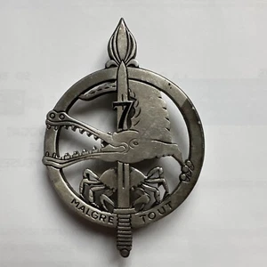 1° R.E.C, REC LEGION E.O  7° G.E.A, MALGRE TOUT, dos lisse,  2 Anneaux - Picture 1 of 2