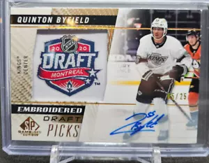2021-22 SP Gioco Usato Bozza Ricamata Picks Quinton Byfield Toppa Auto/25 - Foto 1 di 2