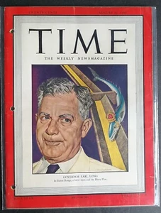 Time Magazine August 30, 1948 Governor Earl Long - Communism - 423 - Imagen 1 de 1