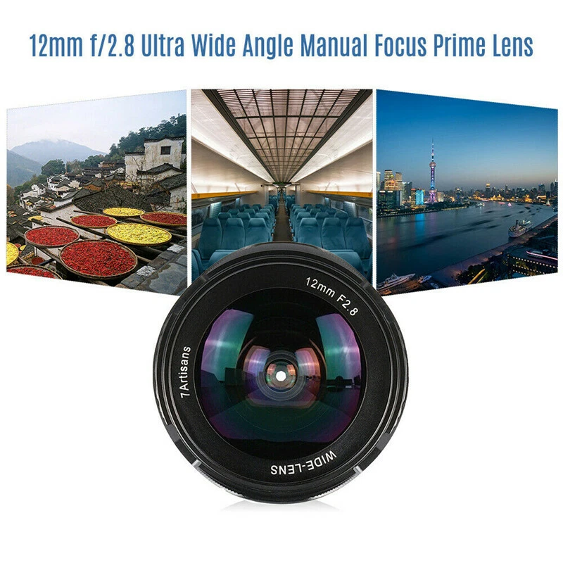 7artisans 12mm F2.8 Wide Angle Prime Lens for Olympus Panasonic Micro 4/3 M43 - Image 1 of 4