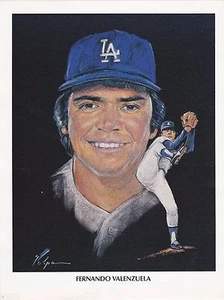 Foto de béisbol 1982 Los Angeles Dodgers Union 76 Fernando Valenzuela - Imagen 1 de 2