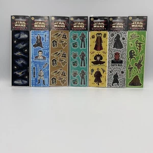 Lot of 7 Sandylion Star Wars Episode 1 The Phantom Menace Vintage Stickers - Picture 1 of 23