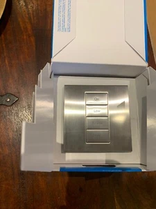 Lutron Palladiom Keypad 4 Button Satin Nickel International HQWT-S-P4W-SN-E - Picture 1 of 4