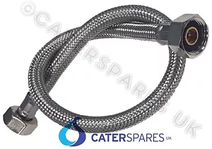 TUBO FLESSIBILE ALIMENTAZIONE ACQUA INTRECCIATO ACCIAIO INOX 1/2 POLLICE LUNGHEZZA 0,5 METRI 50CM - Foto 1 di 1