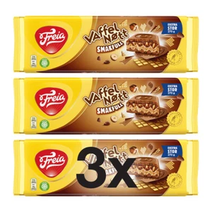 3x Freia Vaffelnøtt Smakfull 320g - Waffle and Nuts - Picture 1 of 2