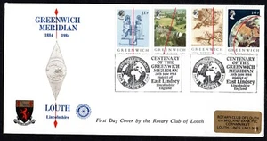1984 Greenwich Meridian FDC SG 1254-57 Louth Rotary Club Official, SHS postmark - Picture 1 of 1