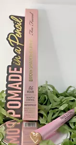 TOO FACED Pomade in a Pencil Brow Shaper & Filler~Waterproof~SOFT BROWN - Picture 1 of 7